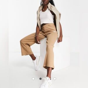 ASOS Puma edition Ribbed high waist wide leg in tan